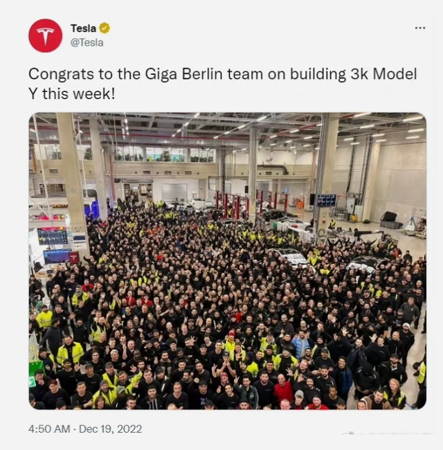 Tesla's Berlin and Austin plants reach milestones of 3,000 vehicles per week