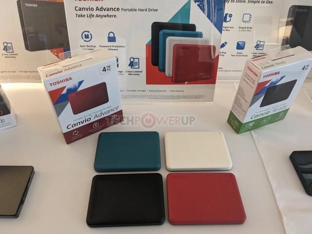 Toshiba showcases CANVIO series HDD mobile hard disk with capacity up to 4TB