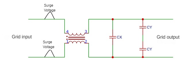 Lightning surge protection