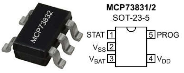 Li Ion Battery Charger Circuit Using MCP73831