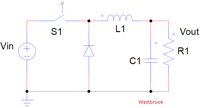 pwm divider + cap + res + ln + diode