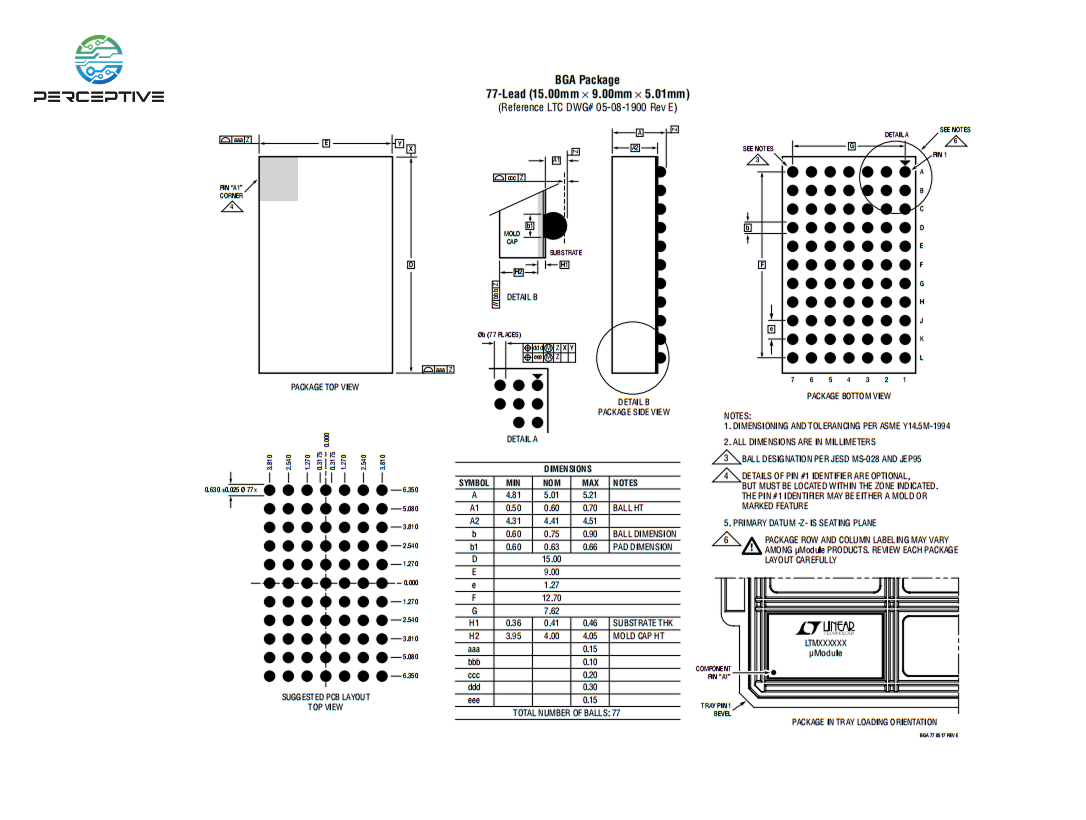 Package of ADI LTM4644IY#PBF perceptive Package of ADI LTM4644IY#PBF perceptive